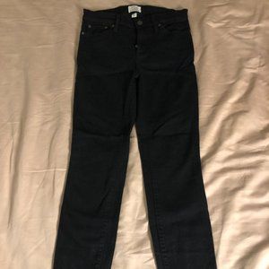 J.Crew Women’s Size 26 Lookout High Rise Black Coated Jeans